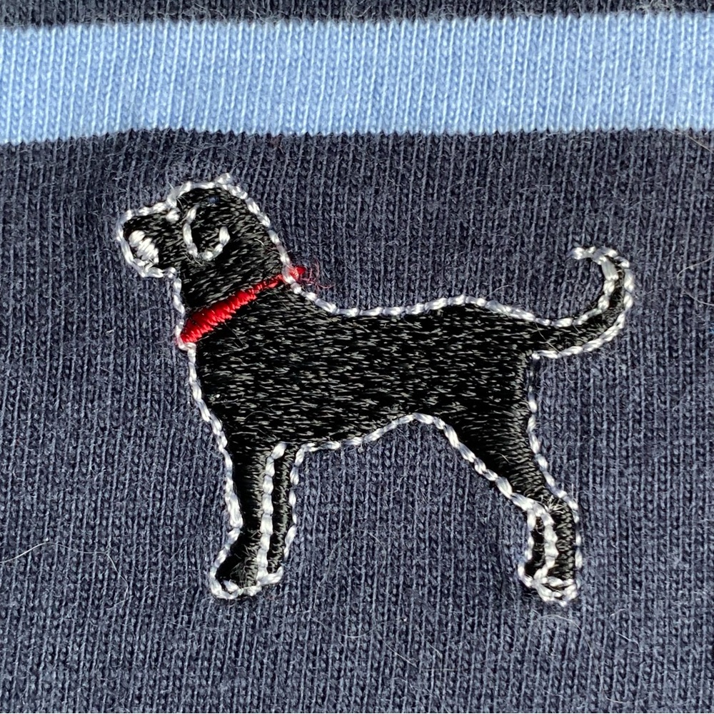 The Black Dog Shirt Size XL Boys Blue Stripes New England Youth T-Shirt Cotton - Picture 4 of 13